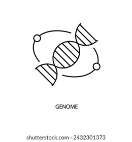 genome concept line icon. Simple element illustration. genome concept outline symbol design.