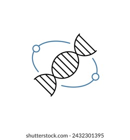 genome concept line icon. Simple element illustration. genome concept outline symbol design.