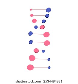 genoma dna espiral cartoon. replicação de nucleotídeos, sequência de cromossomos, transcrição de mutação genoma dna espiral sign. símbolo isolado vetor ilustração