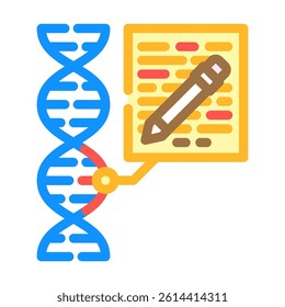 genome editing genetic engineering color icon vector. genome editing genetic engineering sign. isolated symbol illustration