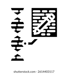 genome editing genetic engineering glyph icon vector. genome editing genetic engineering sign. isolated symbol illustration