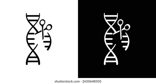 icono de edición del genoma Vector plano aislado en contorno
