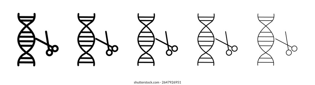 Icono de edición del genoma Vector aislado sobre fondo blanco