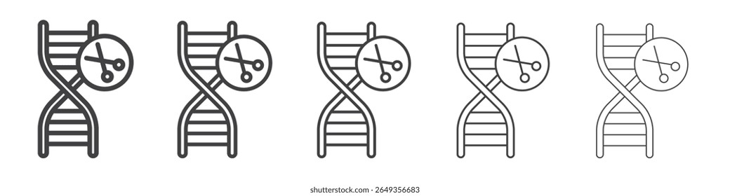 icono de edición del genoma Símbolo de ilustración de gráficos de línea