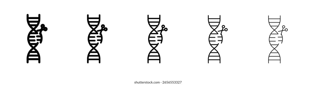 Icono de edición del genoma Ilustración simple Logotipo Arte