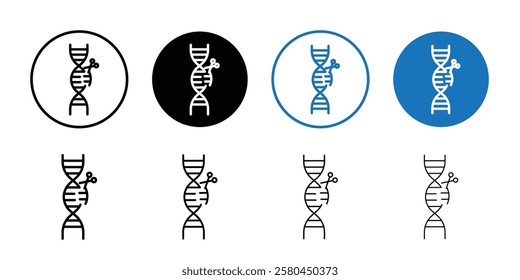 genome editing icon Vector logo outline