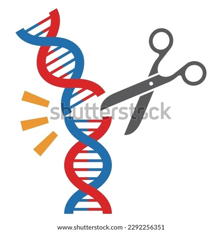 Genome editing image vector illustration