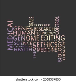Genome editing, regulating and targeting words cloud