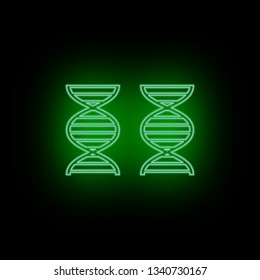 Genome, icon, dna, neon .Biotechnology and Science, Chemical laboratory. Can be used for infographic and presendation - Vector icon