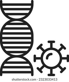 Genome Icon image. Suitable for mobile application.