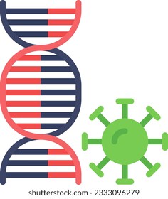 Imagen del icono del genoma. Adecuado para aplicaciones móviles.
