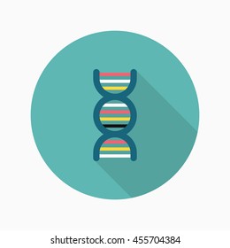 Genome Icon , Vector Flat Long Shadow Design. 