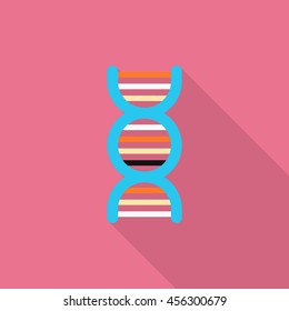 Genome icon , Vector flat long shadow design.