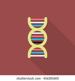 Genome icon , Vector flat long shadow design.