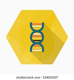 Genome icon , Vector flat long shadow design.