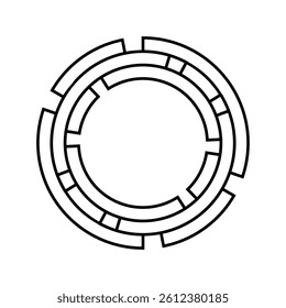 genome map genetic engineering line icon vector. genome map genetic engineering sign. isolated contour symbol black illustration