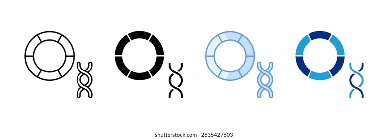 Genome Map Icon Set Multiple Style Collection