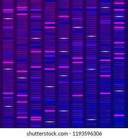 Genome Science Structure Visualization, DNA Test Background. Vector Illustration