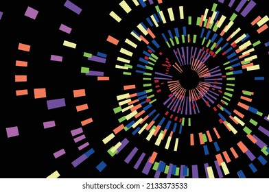 Genome sequencing map, infographic or DNA molecular test. Genetic sequencing technology concept