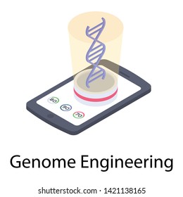 Genome structure icon isometric design.