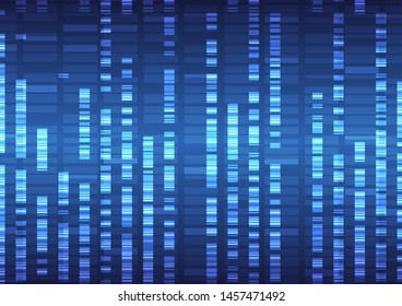 Genomic data analysis visualization concept of digital Internet technology, abstract sense of science and technology. Vector illustration eps 10.