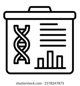 Genomic Data icon line vector illustration