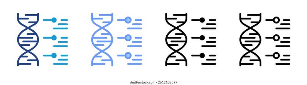 Genomic icon set multiple style collection