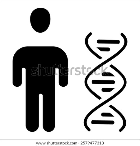 Genomic Medicine Icon Element For Design