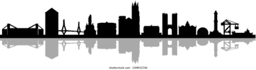 Genova City Italy Skyline Vector Stock Vector (Royalty Free) 1399802432 ...