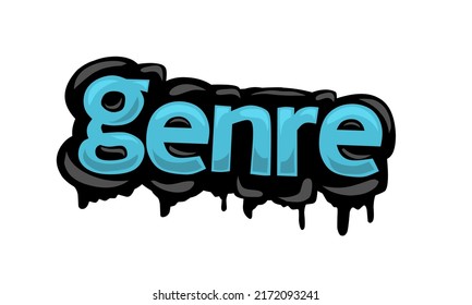 GENRE Vector Graffiti Writing On White Background