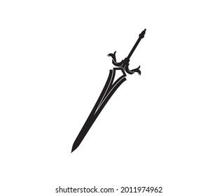Genshin sword icon vector illustrations