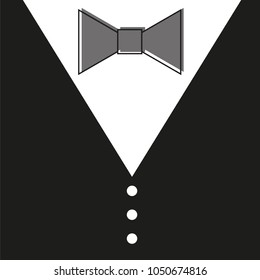 Gentelman. The bow tie - black background