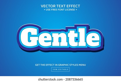 Gentle 3D editable text effect