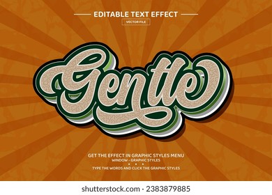 Gentle 3D editable text effect template