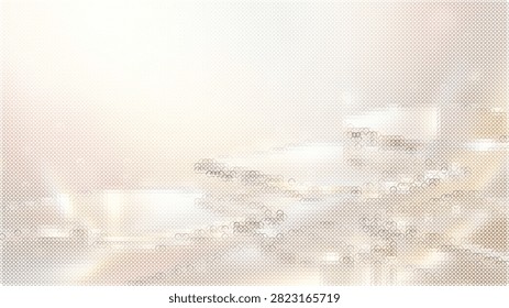 Gentle, abstract artwork with a predominantly white and light brown color scheme, evoking a bright atmosphere