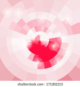 Gentle abstract circular background pink light for your design on the site, greetings, advertising