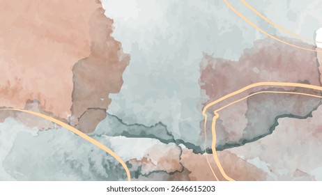Fundo de aquarela abstrato suave com tons pastel suaves e fluxos artísticos. Ideal para design digital, branding e composições elegantes.