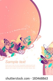 Gentle background with butterflies
