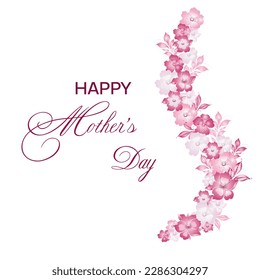 Gentle background, greetings, card with Mother's Day, Women's Day, Happy Birthday. With space for text.