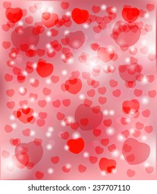 Gentle background with hearts