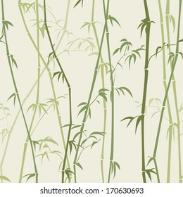 gentle background with a silhouette of bamboo stalks and green tones