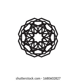 Gentle beautiful circular logo for boutique, flower shop, business, interior. Company mark, emblem, element. Simple geometric mandala logotype
