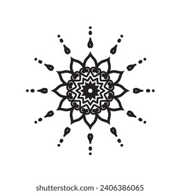 Gentle blue beautiful circular logo for boutique, flower shop, business, interior. Company mark, emblem, element. Simple geometric mandala logotype. 