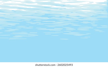 Gentle blue gradient and white horizontal lines create a serene and ethereal background ideal for a variety of design applications and visual storytelling