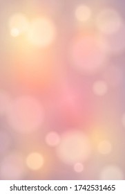 Gentle blurry background. Defocused beautiful abstract background. Elegant blurred backdrop for design template. Background blur bokeh and light effect. Soft bright lights, blinking stars and sparks