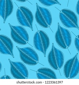 Gentle botanical composition. Seamless vector pattern background 18
