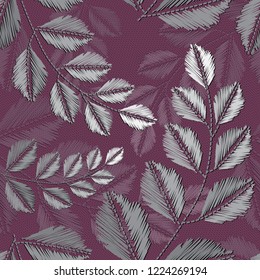 Gentle botanical composition. Seamless vector pattern background 39