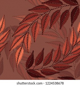Gentle botanical composition. Seamless vector pattern background 49