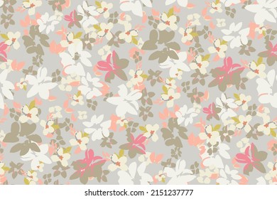 gentle bright tiny flowers pattern For summer print dress