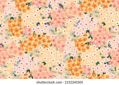 gentle bright tiny flowers pattern For summer print dress